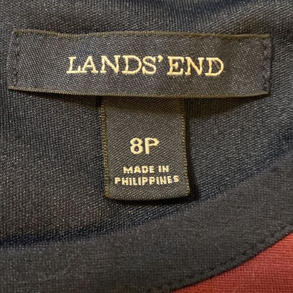 Lands End Sleeveless Colorblock Ponte Dress Size 8P - Picture 6 of 6